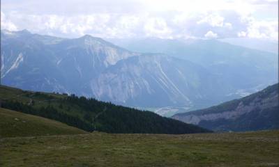 Vue sur le Illhorn depuis la Rinderhutte