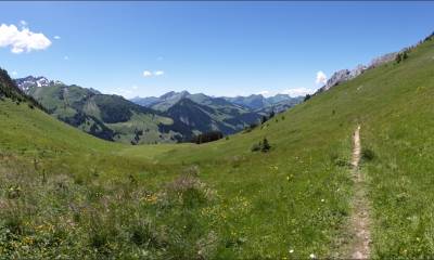 Vue côté Etivaz du col de Jable