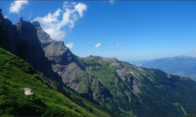 Variante Salvan: la vue depuis le Col du Jorat 