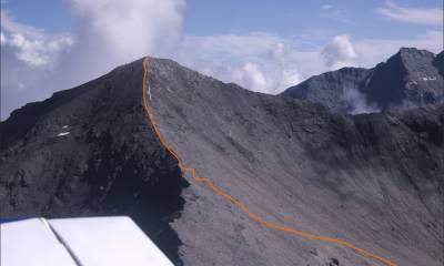 Vue d´avion de l ´arête